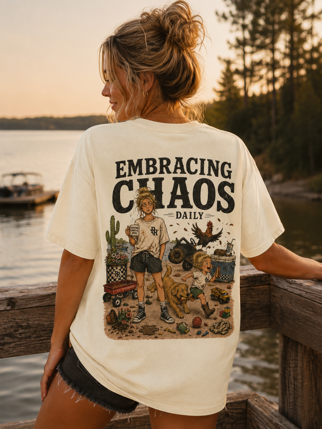 Girl Mom — Embracing Chaos T-Shirt