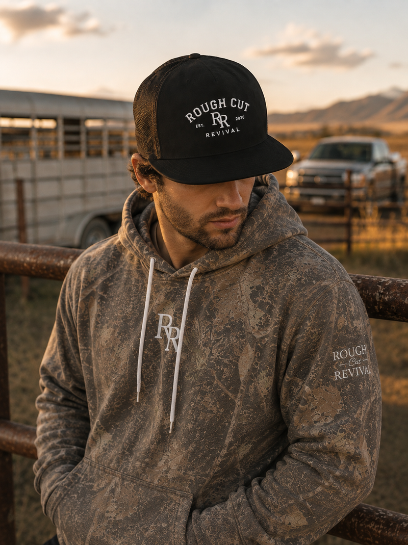 Embroidered Rough Cut — Flatbill Snapback