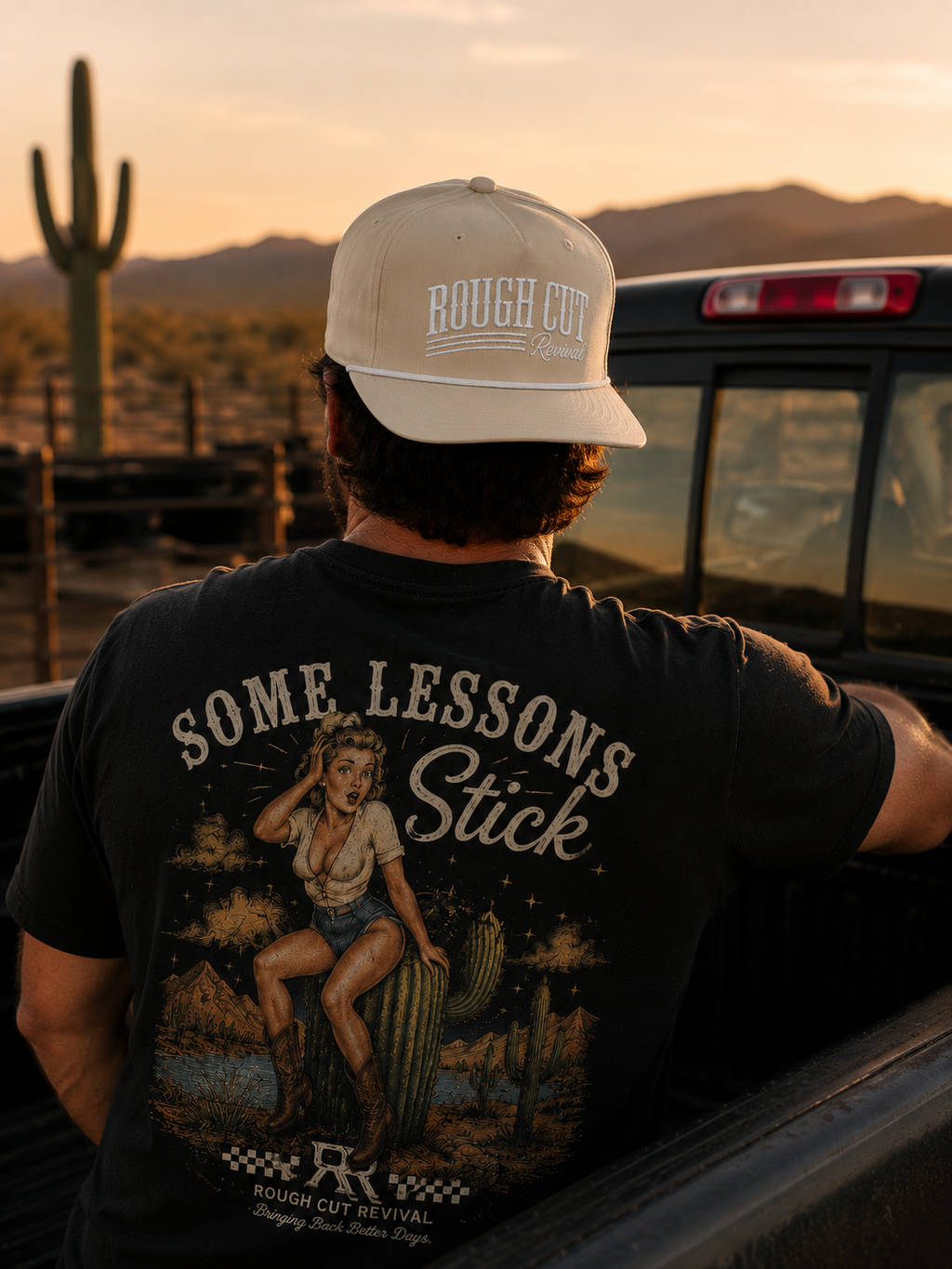 Rough Cut Rope Cap — Sunwashed Snapback