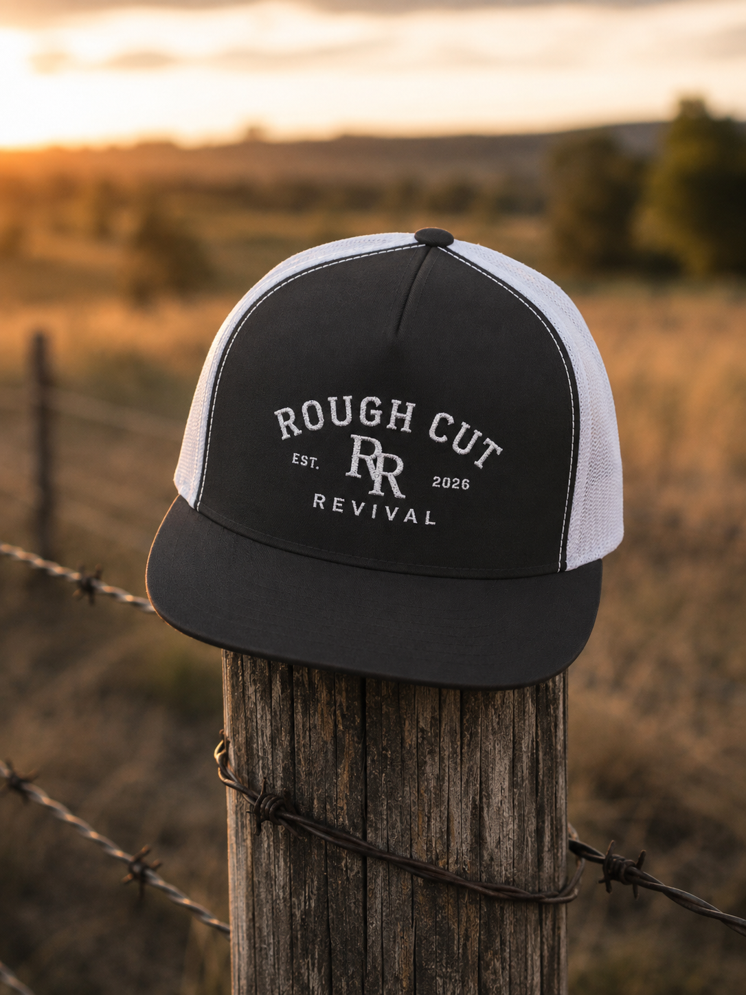 Embroidered Rough Cut — Flatbill Snapback