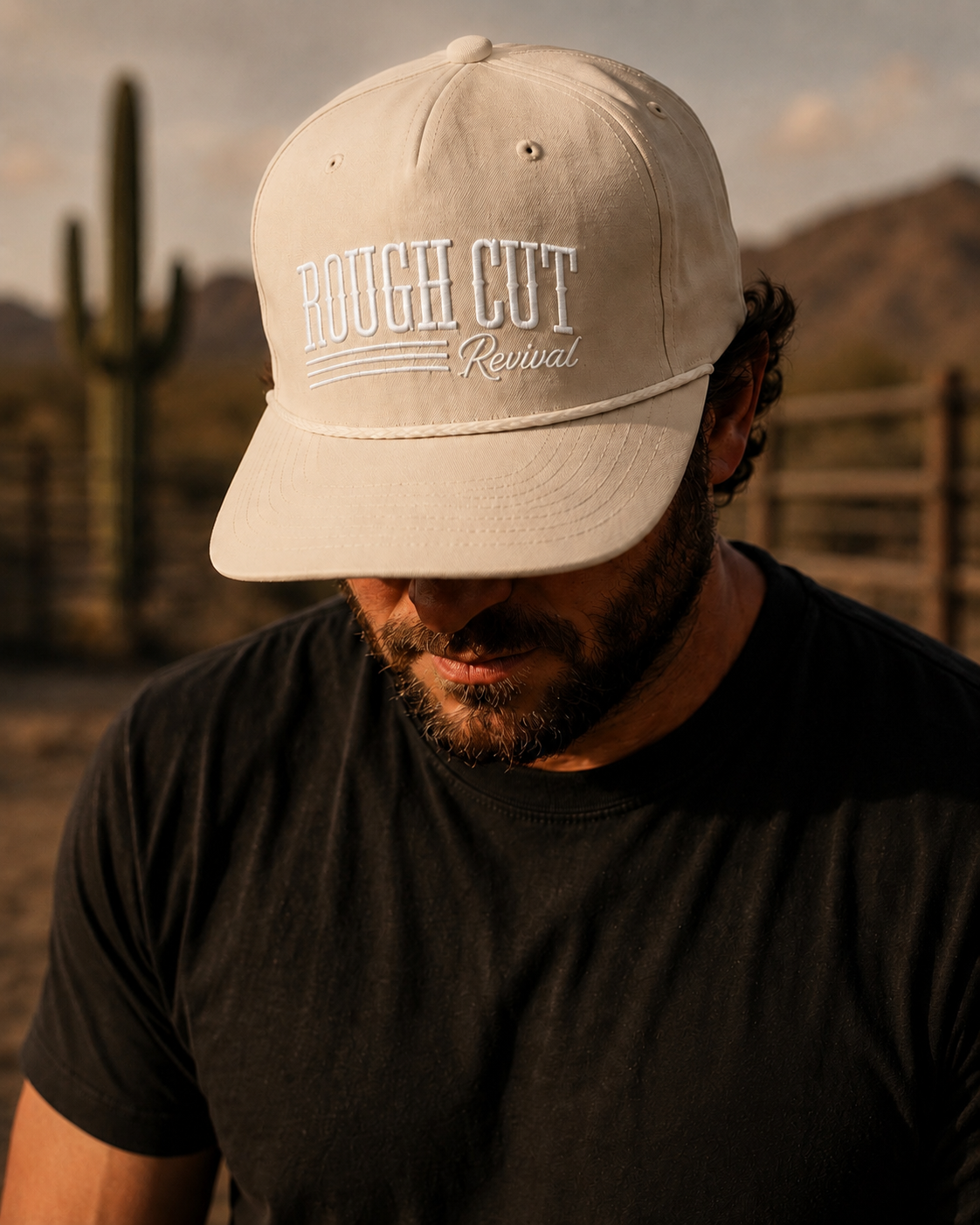 Rough Cut Rope Cap — Sunwashed Snapback