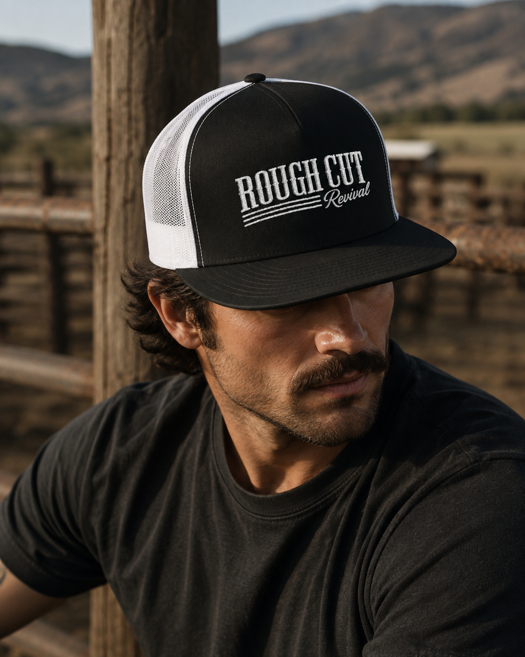 Embroidered Rough Cut — Flatbill Snapback