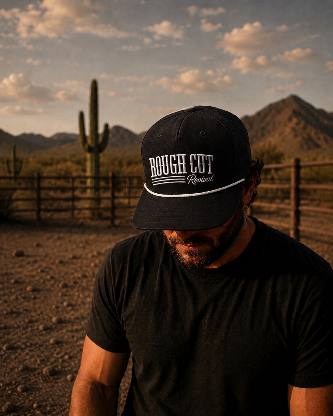 Rough Cut Rope Cap — Sunwashed Snapback