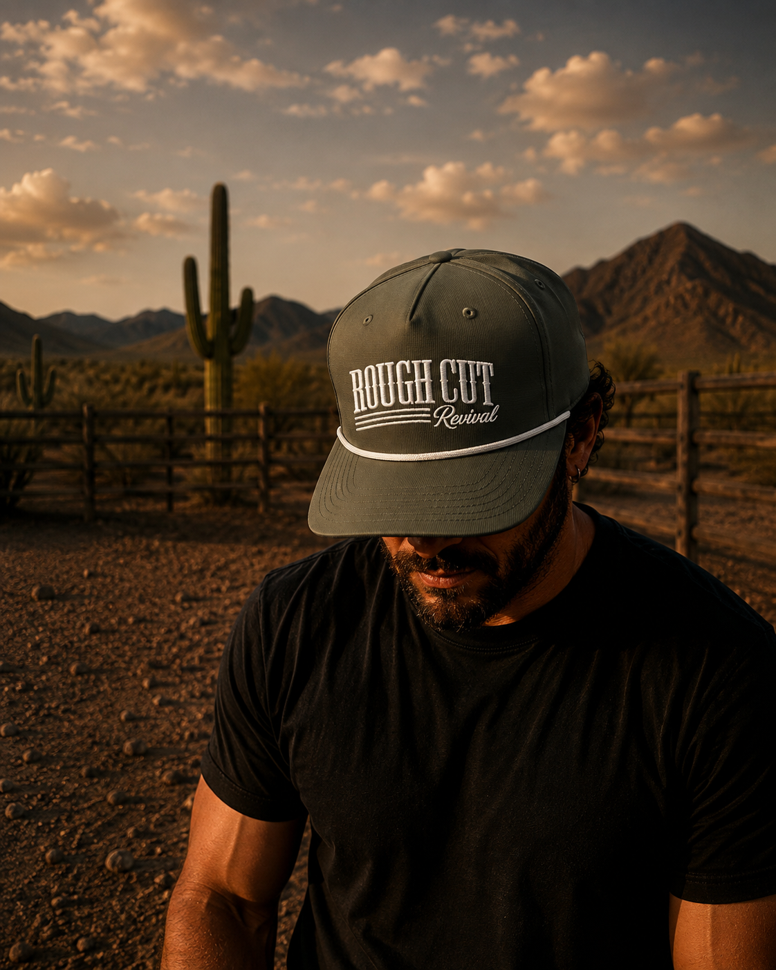 Rough Cut Rope Cap — Sunwashed Snapback