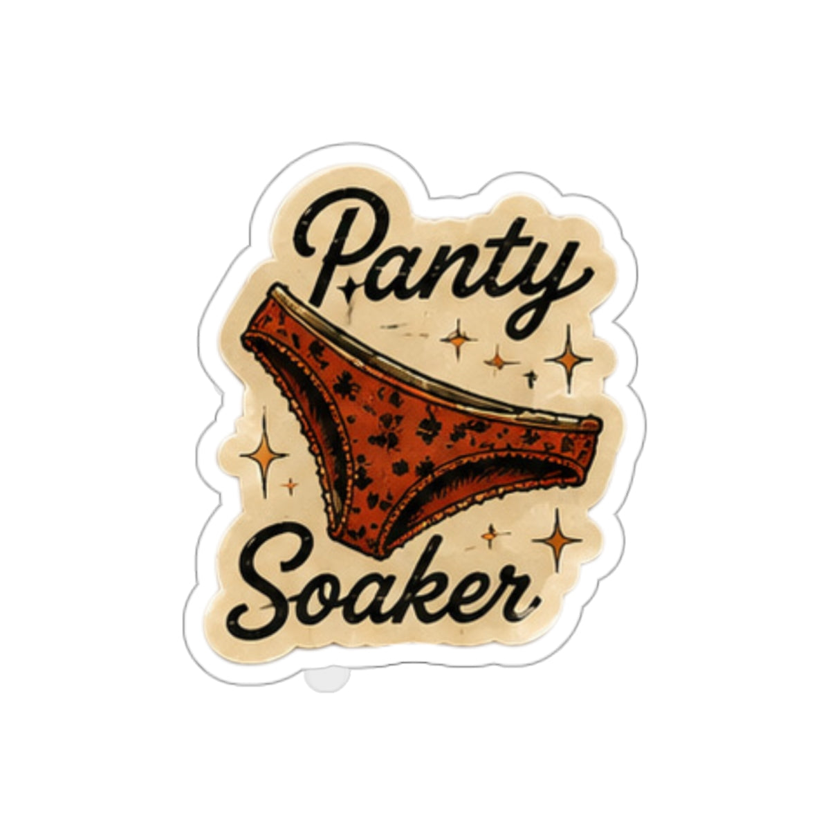 Panty Soaker Die-Cut Sticker — Retro Lingerie Graphic Sticker